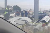 El aparatoso accidente tuvo lugar en el kilómetro 14+800 en dirección a la Ciudad de México.