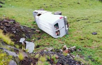 Volcadura en carretera al Ajusco deja dos lesionados