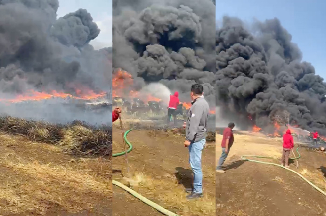 Cuerpos de emergencia se dirigieron al punto para realizar las labores de control y evitar mayores afectaciones en la zona.